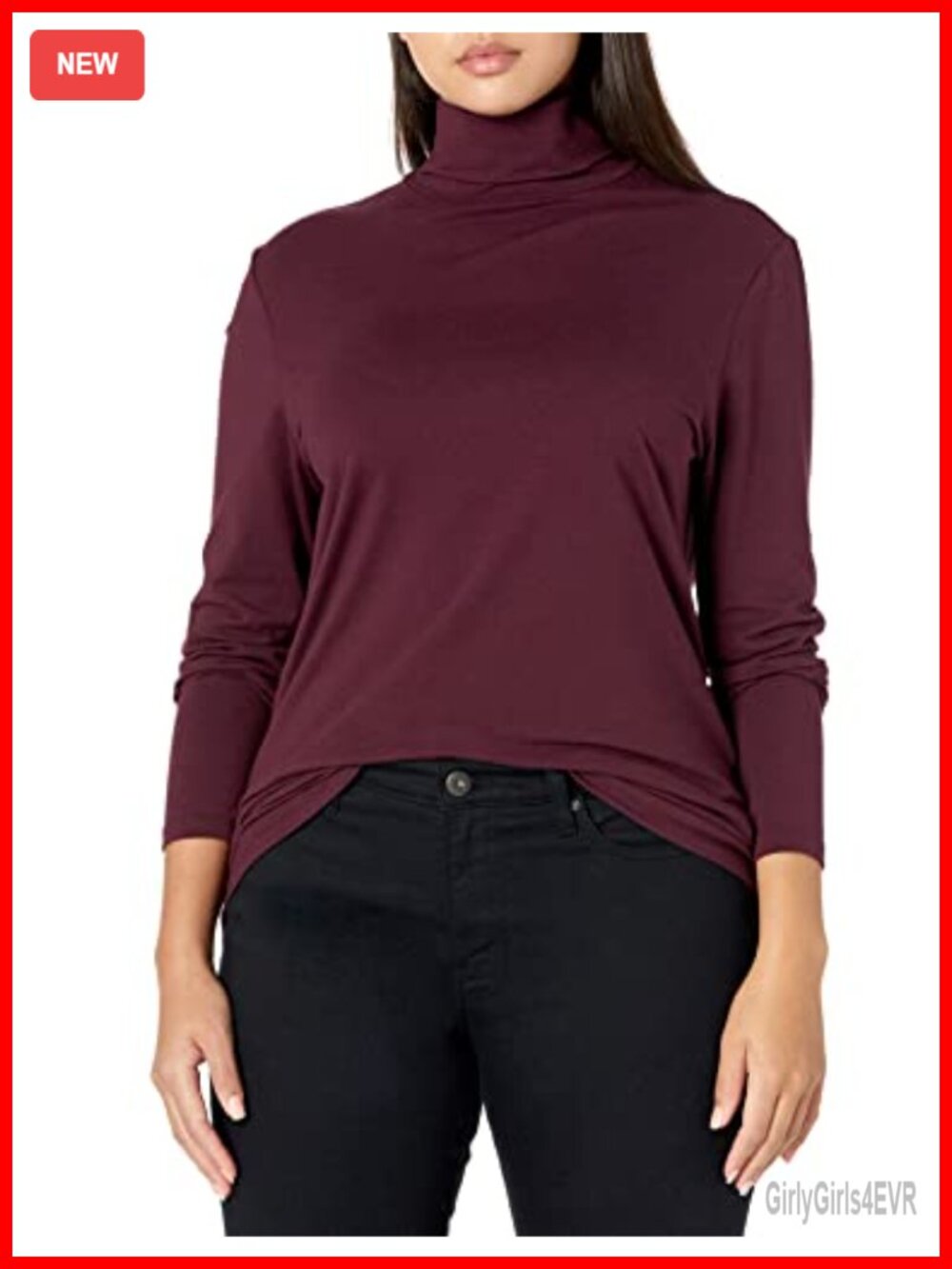 Women's Long-Sleeve Turtleneck Stretch Fleece Pullover - Soft Heavyweight